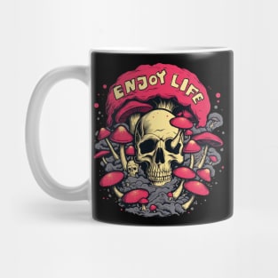 Mushroom Skull Enjoy Life Mug